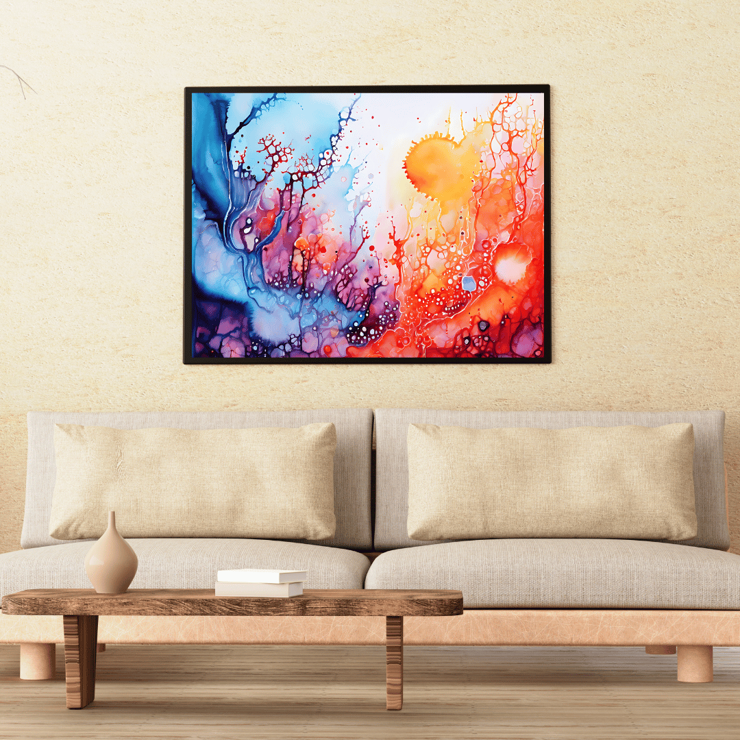 Solar Bloom Abstract Art HD Acrylic Photo Print