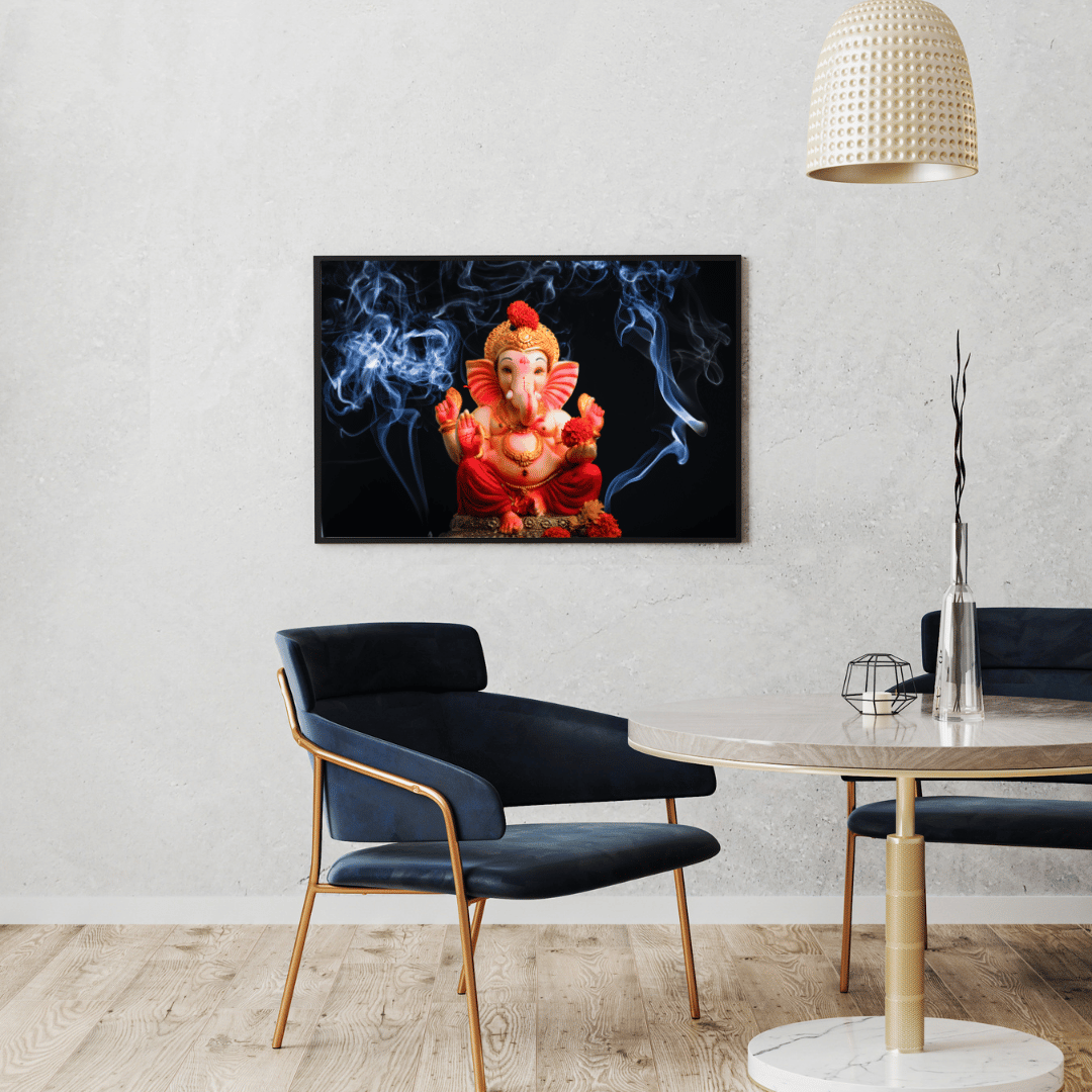 Sacred Smoke & Blessings of Lord Ganesha HD Acrylic Photo Print