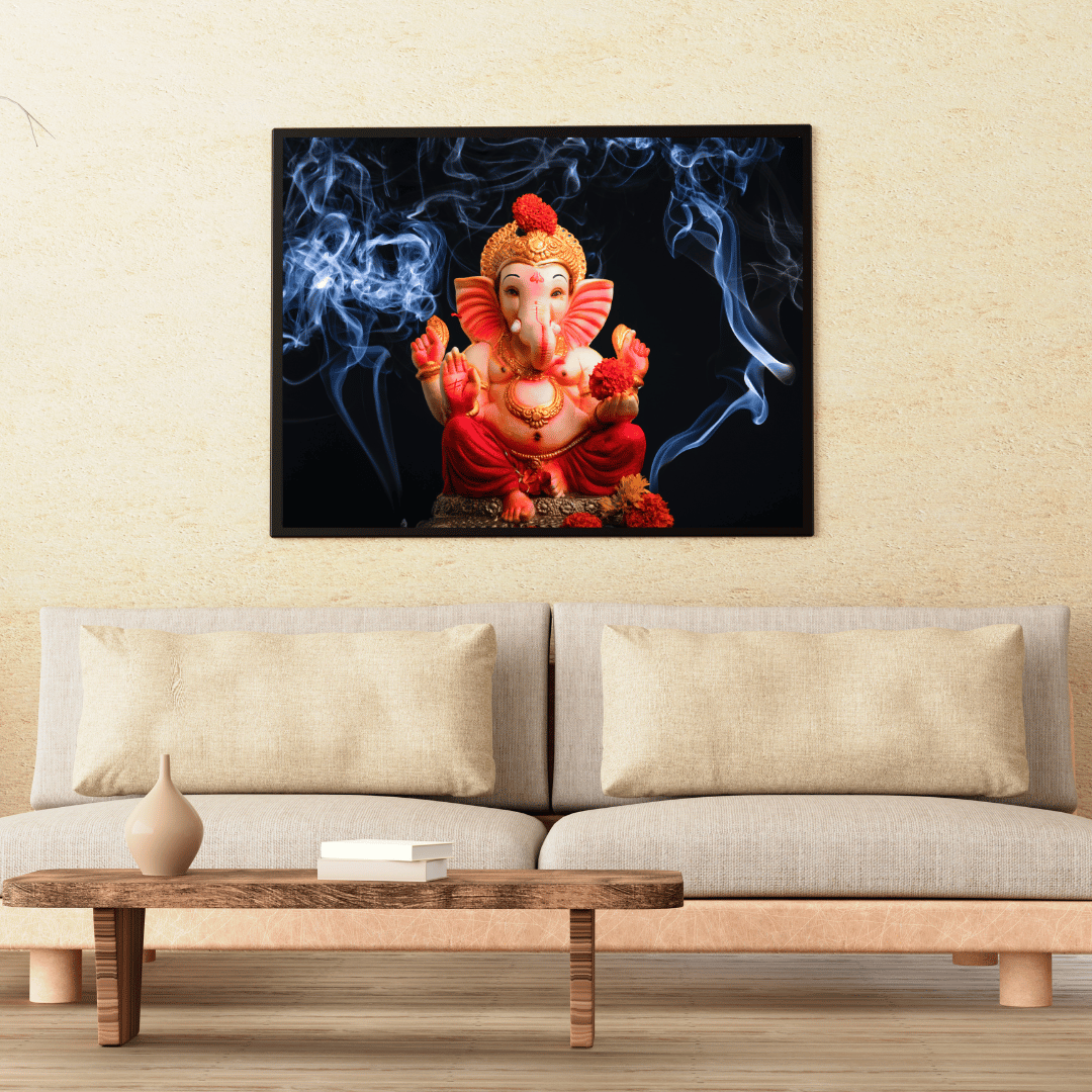 Sacred Smoke & Blessings of Lord Ganesha HD Acrylic Photo Print