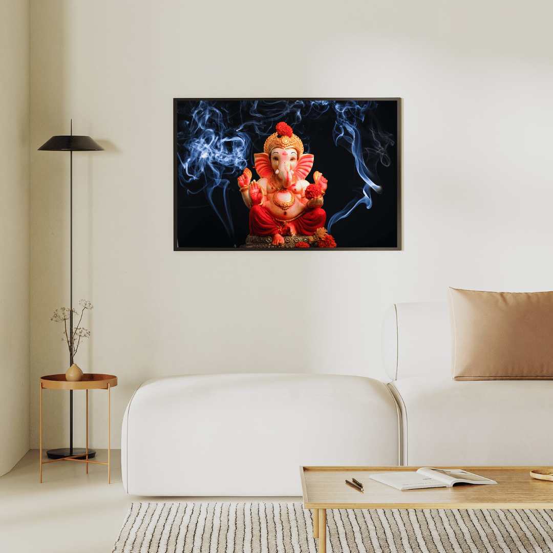 Sacred Smoke & Blessings of Lord Ganesha HD Acrylic Photo Print