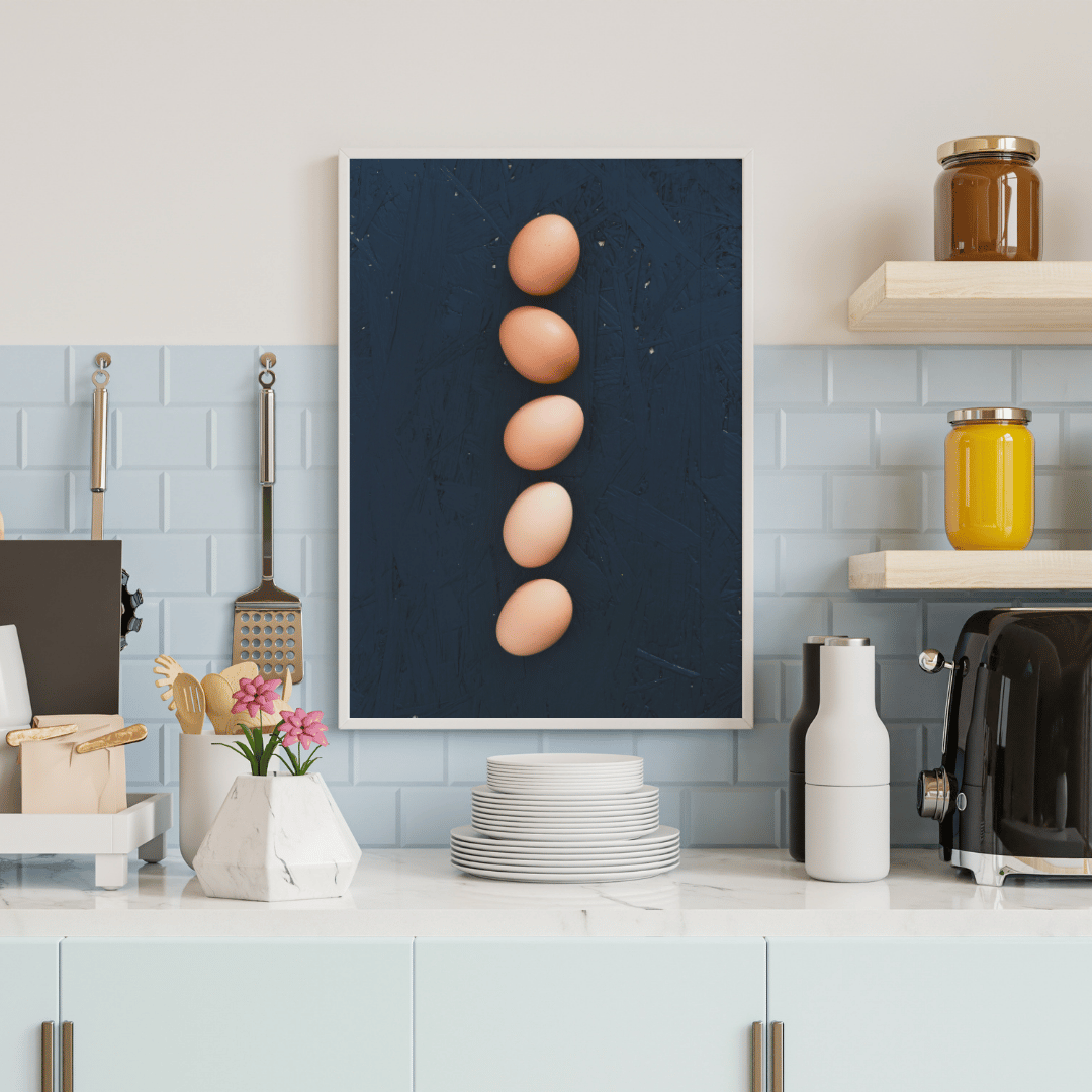 Eggscellent Alignment: Minimalist Brown Eggs Vertical HD Acrylic Wall Art