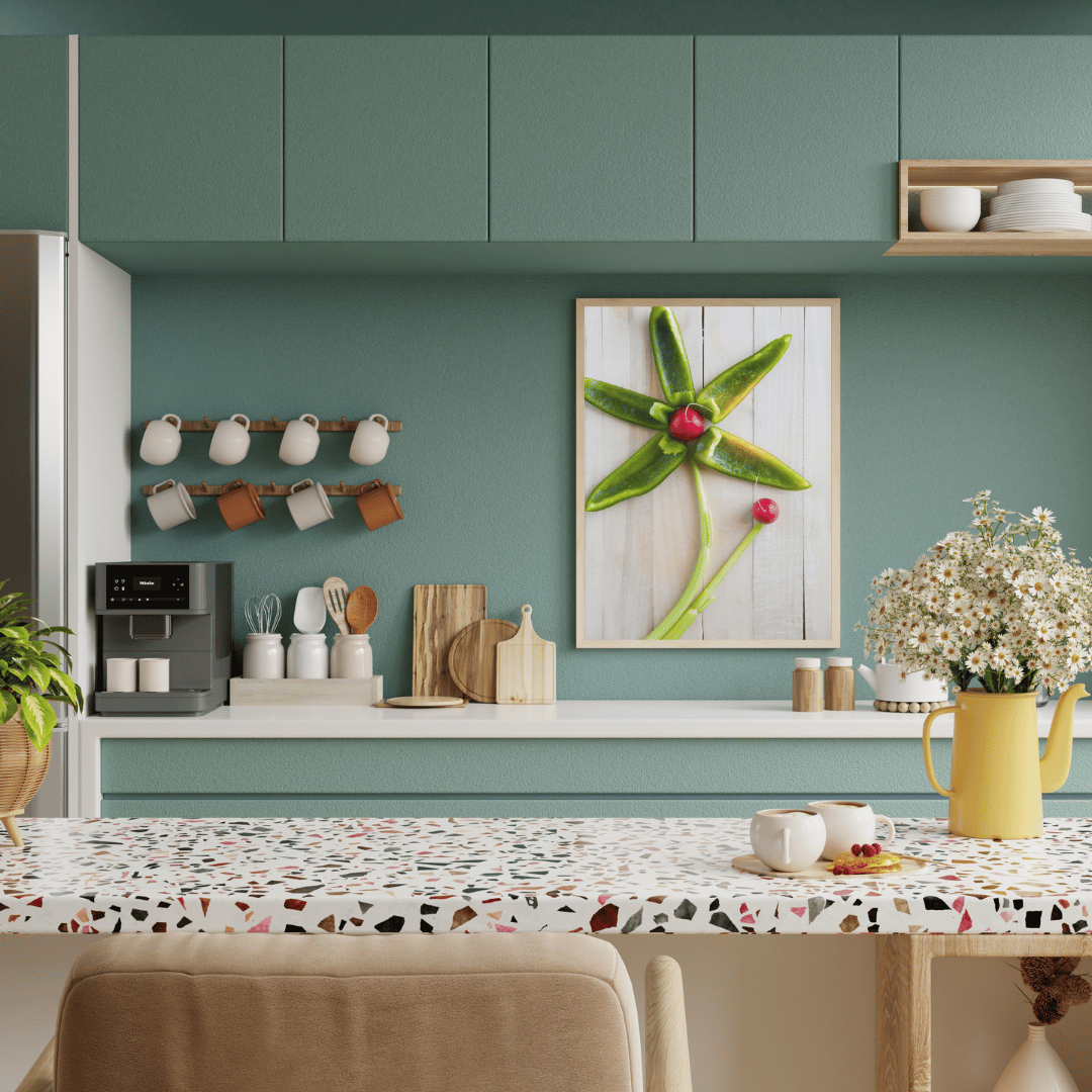 Pepper Bloom: Fresh Veggie Art Flower Print