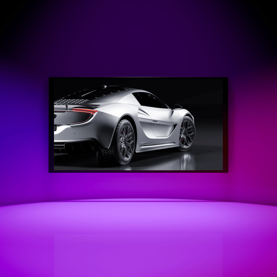 Silver Surge: Hypercar Elegance in Motion Acrylic Print