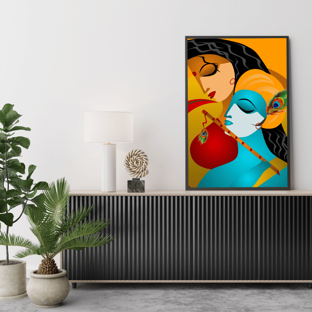 Eternal Bond of Radha-Krishna HD Acrylic Photo Print