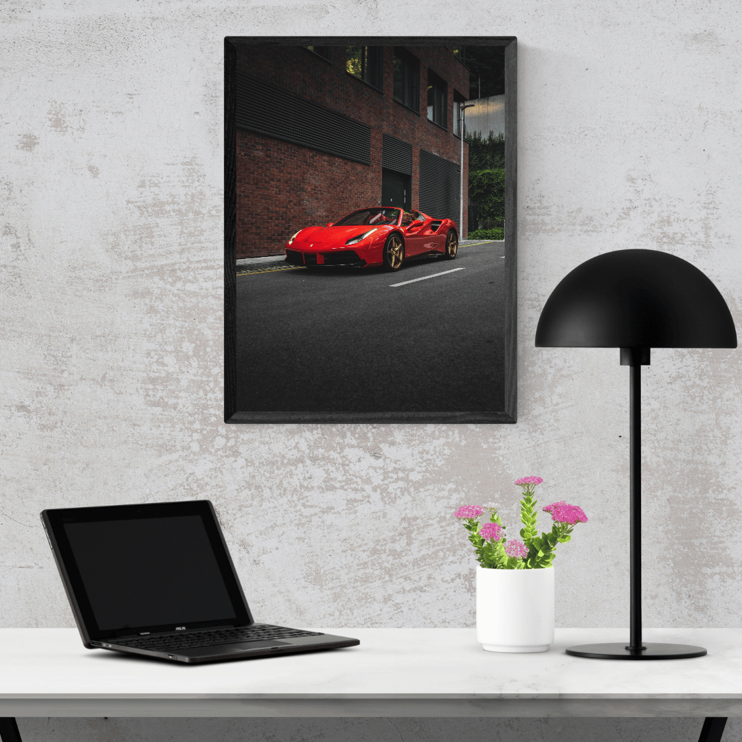 Urban Pulse: Ferrari Elegance in Motion Acrylic Print