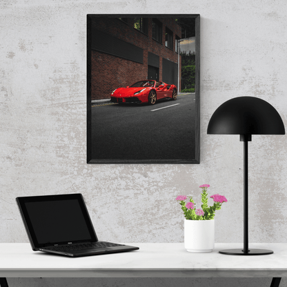 Urban Pulse: Ferrari Elegance in Motion Acrylic Print