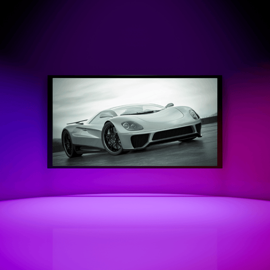 Steel Phantom: Monochrome Hypercar Glory Acrylic Print