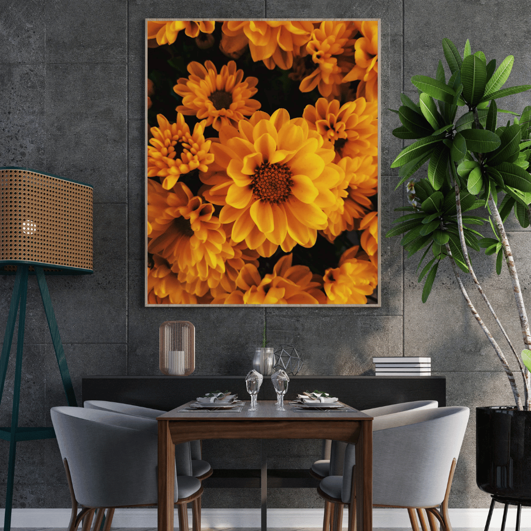 Golden Marigold Radiance HD Acrylic Photo Print