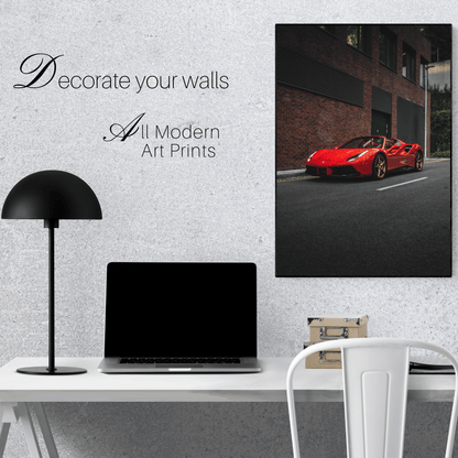 Urban Pulse: Ferrari Elegance in Motion Acrylic Print