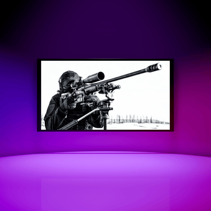 Silent Precision: Sniper at Dusk Acrylic Print