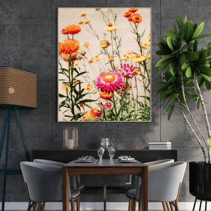Strawflower Garden Glow HD Acrylic Photo Print