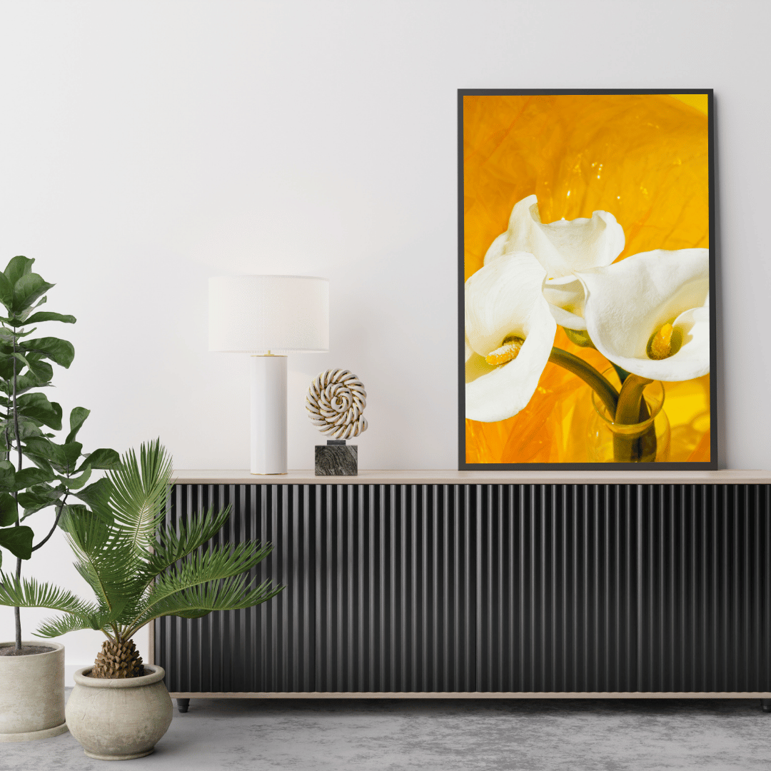 Golden Glow Calla Lily HD Acrylic Photo Print