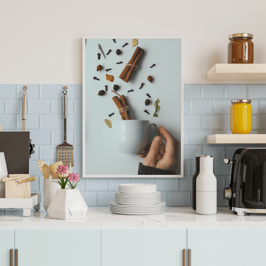 Spice Whispers: Cozy Cinnamon Brew Art Print