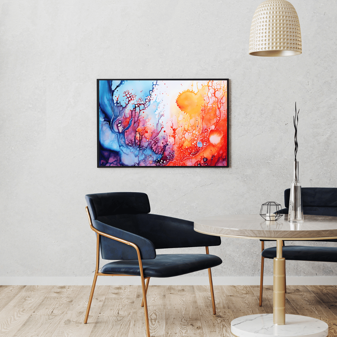 Solar Bloom Abstract Art HD Acrylic Photo Print