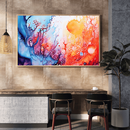 Solar Bloom Abstract Art HD Acrylic Photo Print