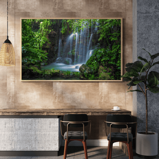 Mystic Falls Retreat: Hidden Jungle Waterfall Acrylic Print