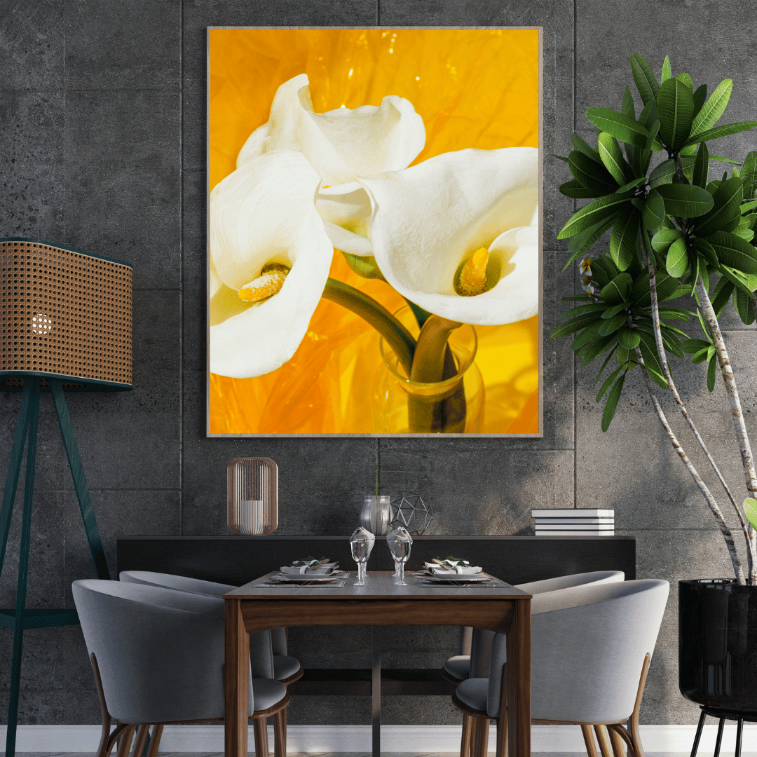 Golden Glow Calla Lily HD Acrylic Photo Print