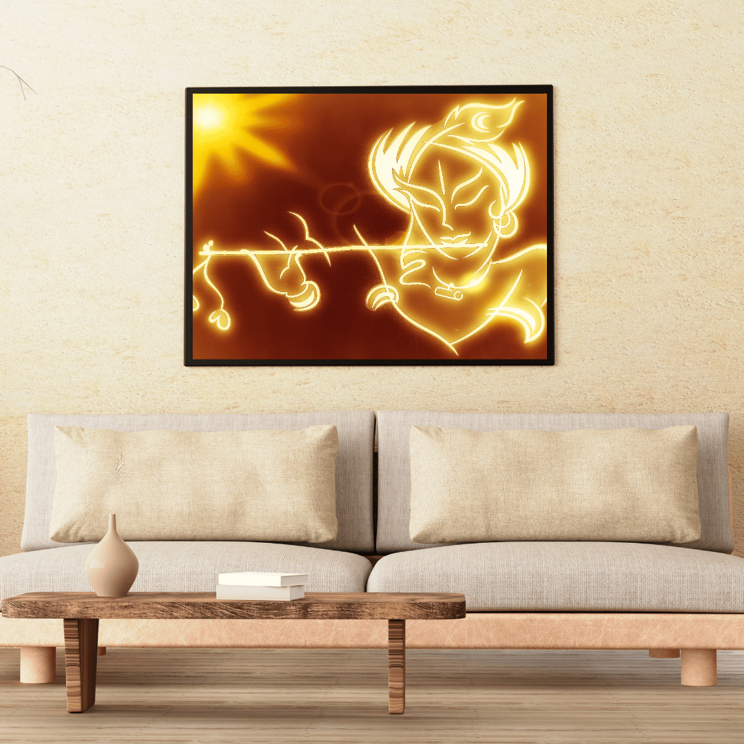 Lord Krishna Flute of Grace HD Acrylic Photo Print
