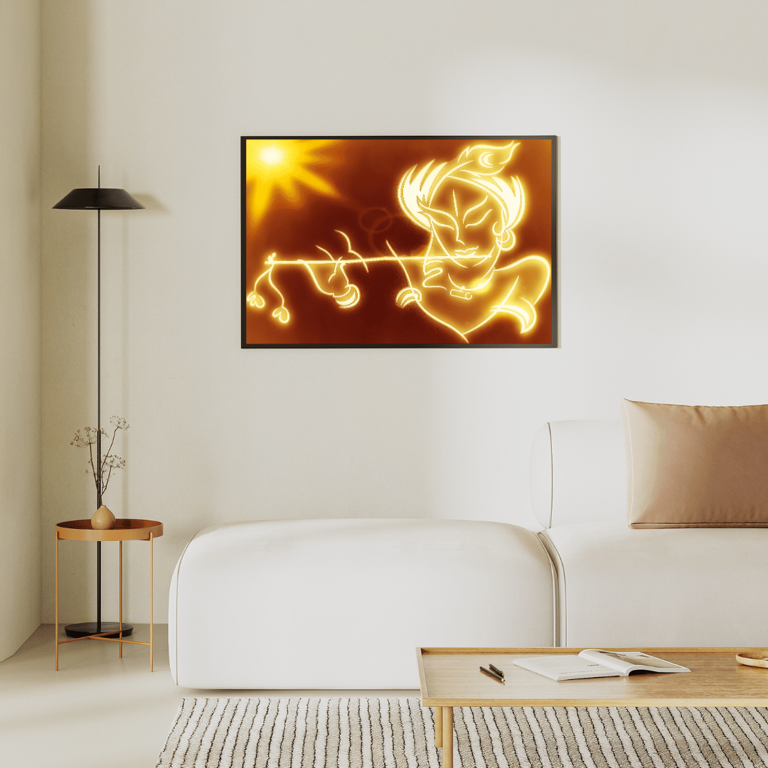 Lord Krishna Flute of Grace HD Acrylic Photo Print
