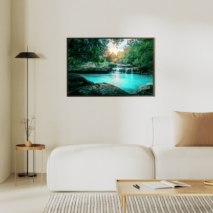 Turquoise Tranquility: Hidden Forest Lagoon Acrylic Print