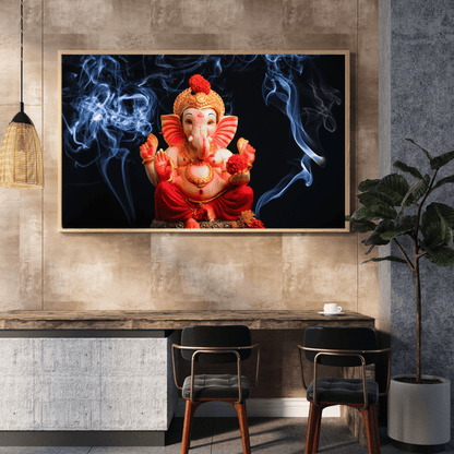 Sacred Smoke & Blessings of Lord Ganesha HD Acrylic Photo Print