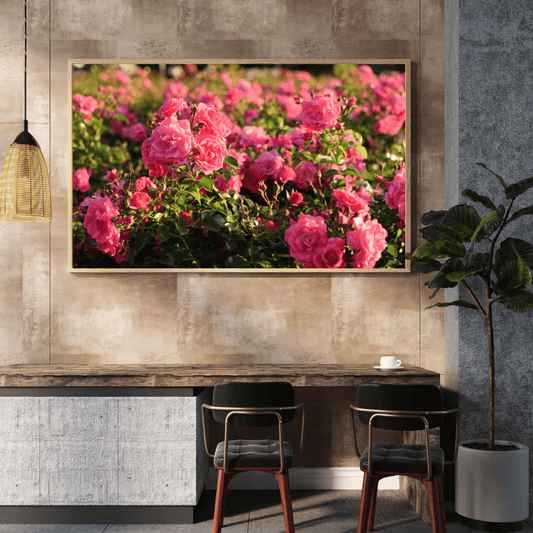 Rosy Bloom Garden HD Acrylic Photo Print