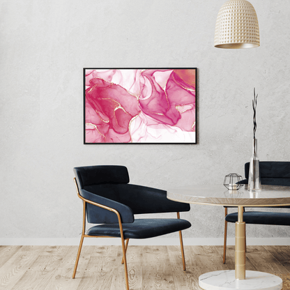 Rosé Veins Abstract Art HD Acrylic Photo Print