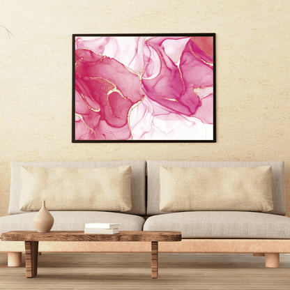 Rosé Veins Abstract Art HD Acrylic Photo Print