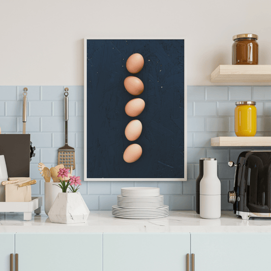 Eggscellent Alignment: Minimalist Brown Eggs Vertical HD Acrylic Wall Art