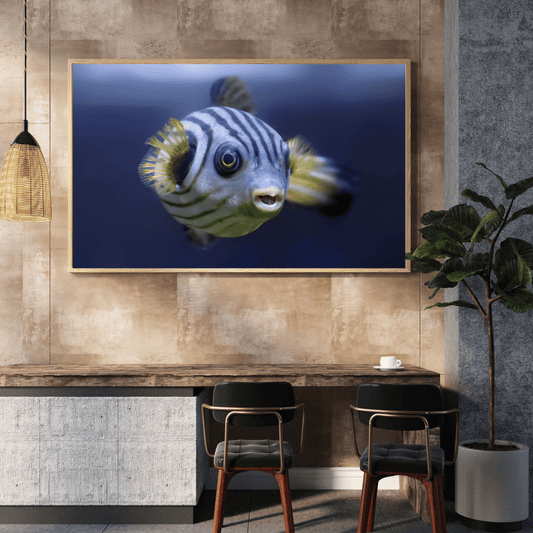 Zebra Charm: Playful Striped Fish HD Acrylic Photo Print