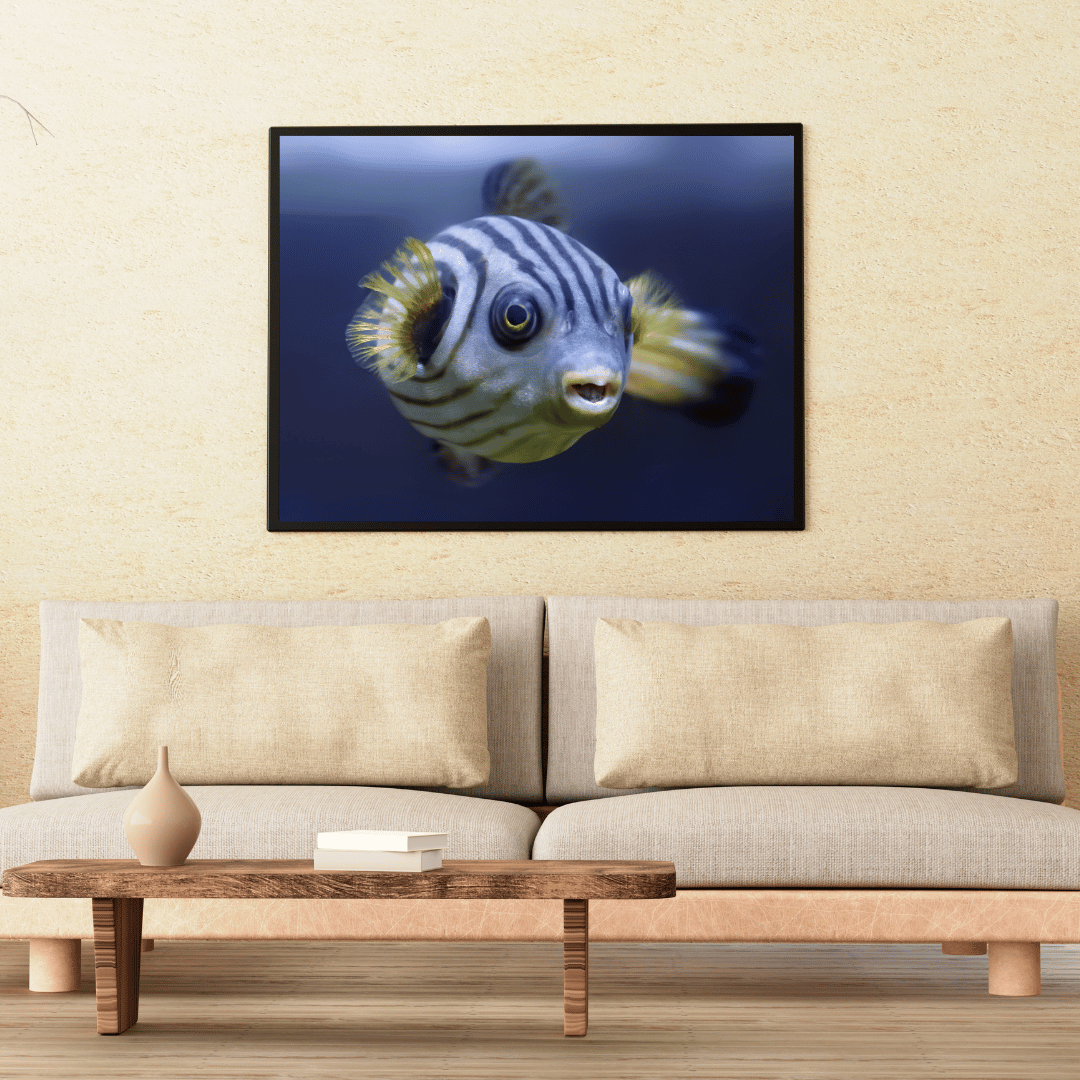 Zebra Charm: Playful Striped Fish HD Acrylic Photo Print
