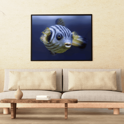 Zebra Charm: Playful Striped Fish HD Acrylic Photo Print