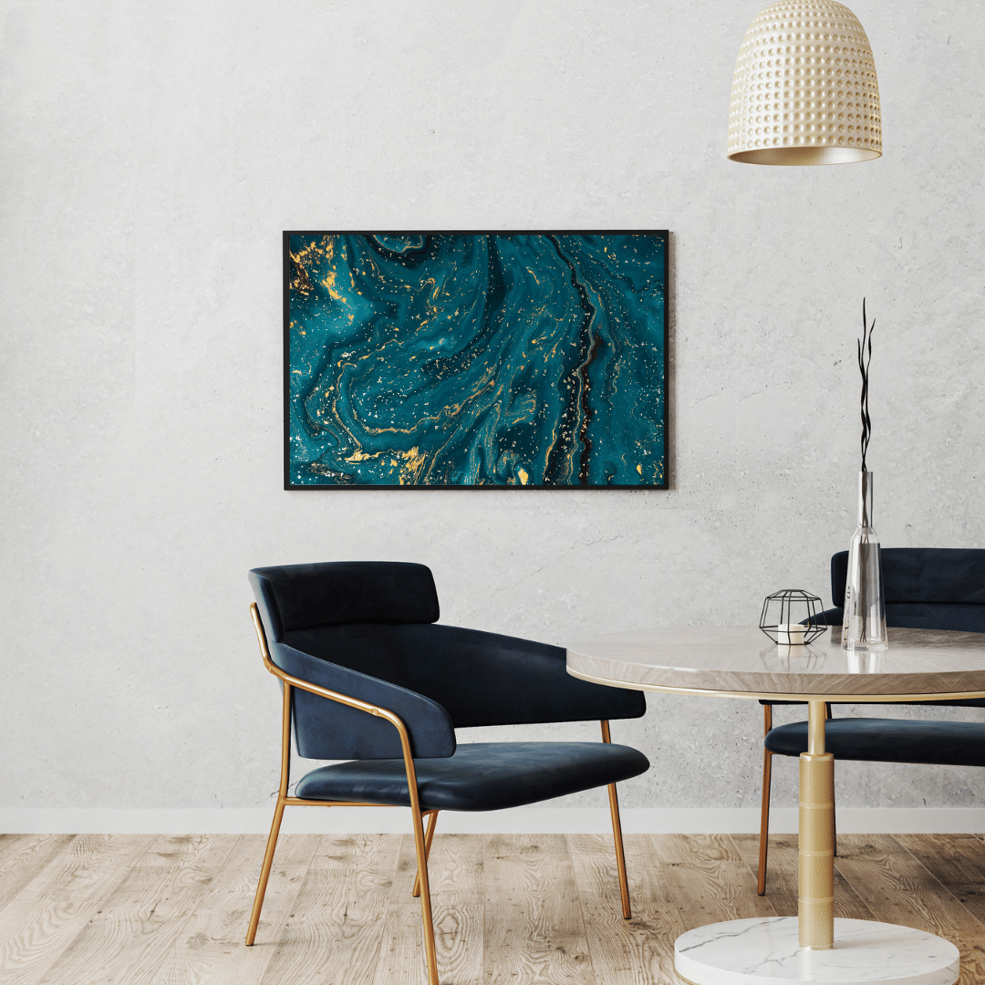 Midnight Marble Abstract Art HD Acrylic Photo Print