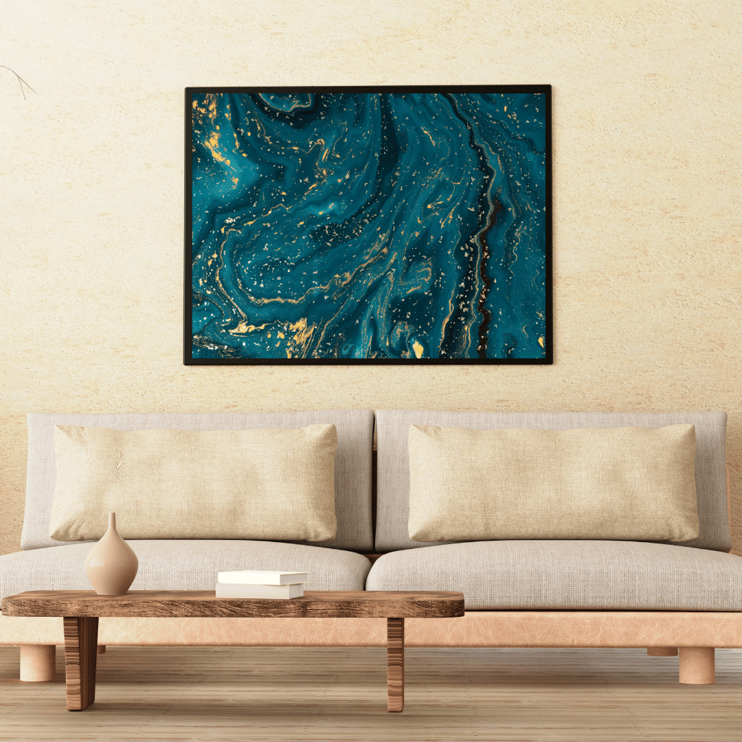 Midnight Marble Abstract Art HD Acrylic Photo Print