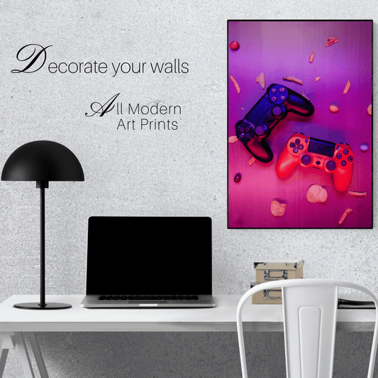 Snack Break Showdown: Dual Gaming Vibes Acrylic Print