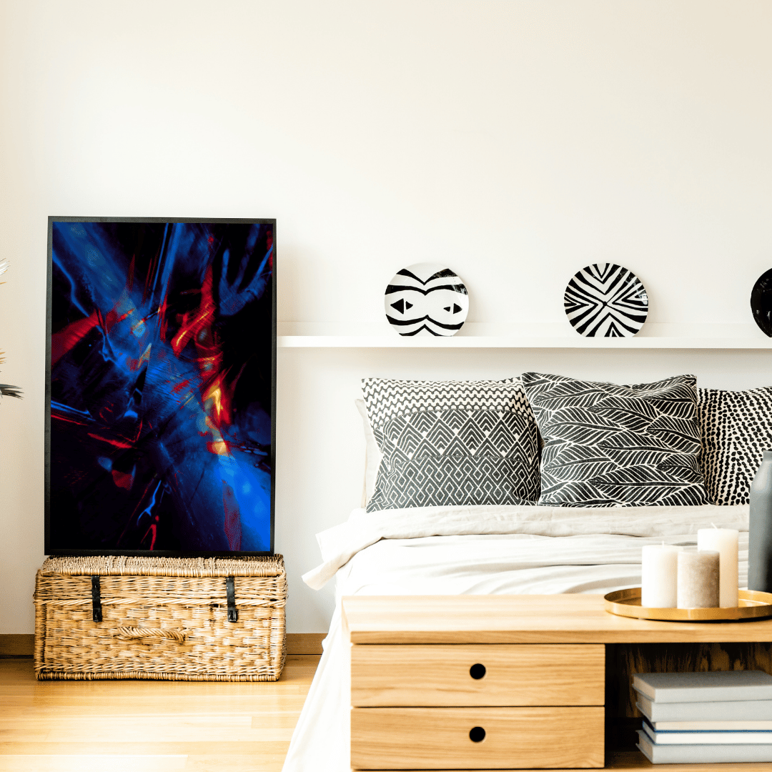 Neon Collision Abstract Art HD Acrylic Photo Print