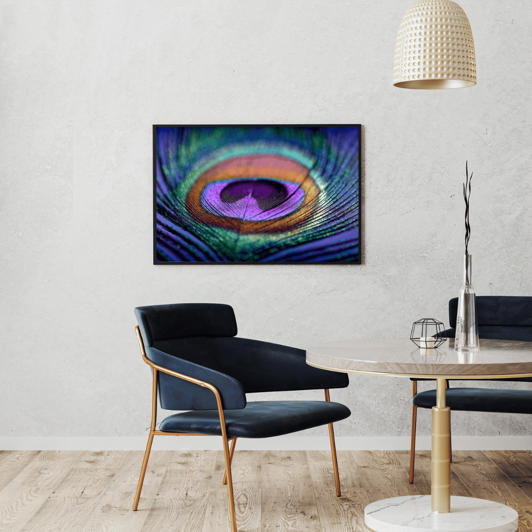 Mystic Eye: Peacock Feather Macro HD Acrylic Photo Print