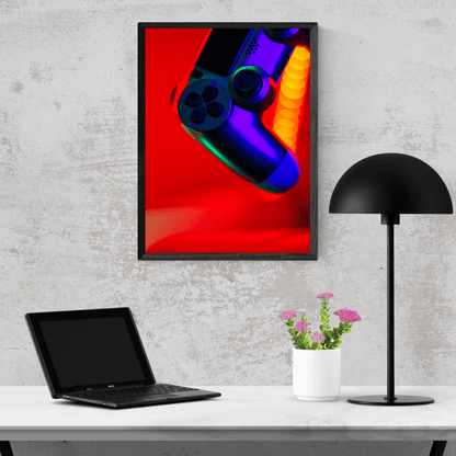 Neon Grip: Gamer's Pulse Acrylic Print