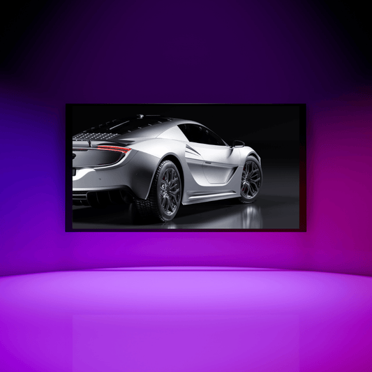 Silver Surge: Hypercar Elegance in Motion Acrylic Print