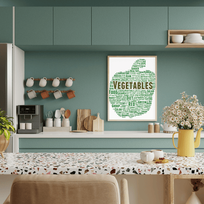 Garden of Words: Vegetable Typography Wall Art