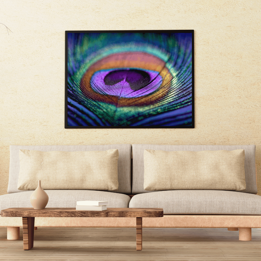 Mystic Eye: Peacock Feather Macro HD Acrylic Photo Print