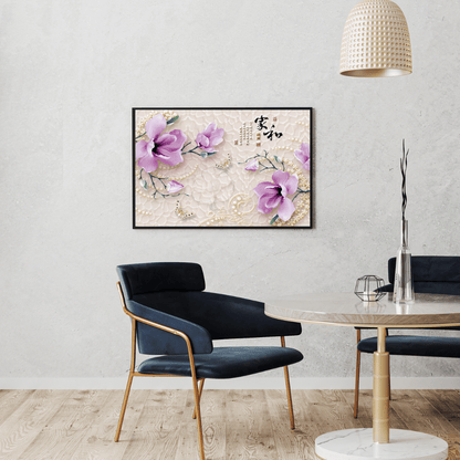 Blossoms of Harmony 3D Floral Wall Art HD Acrylic Photo Print