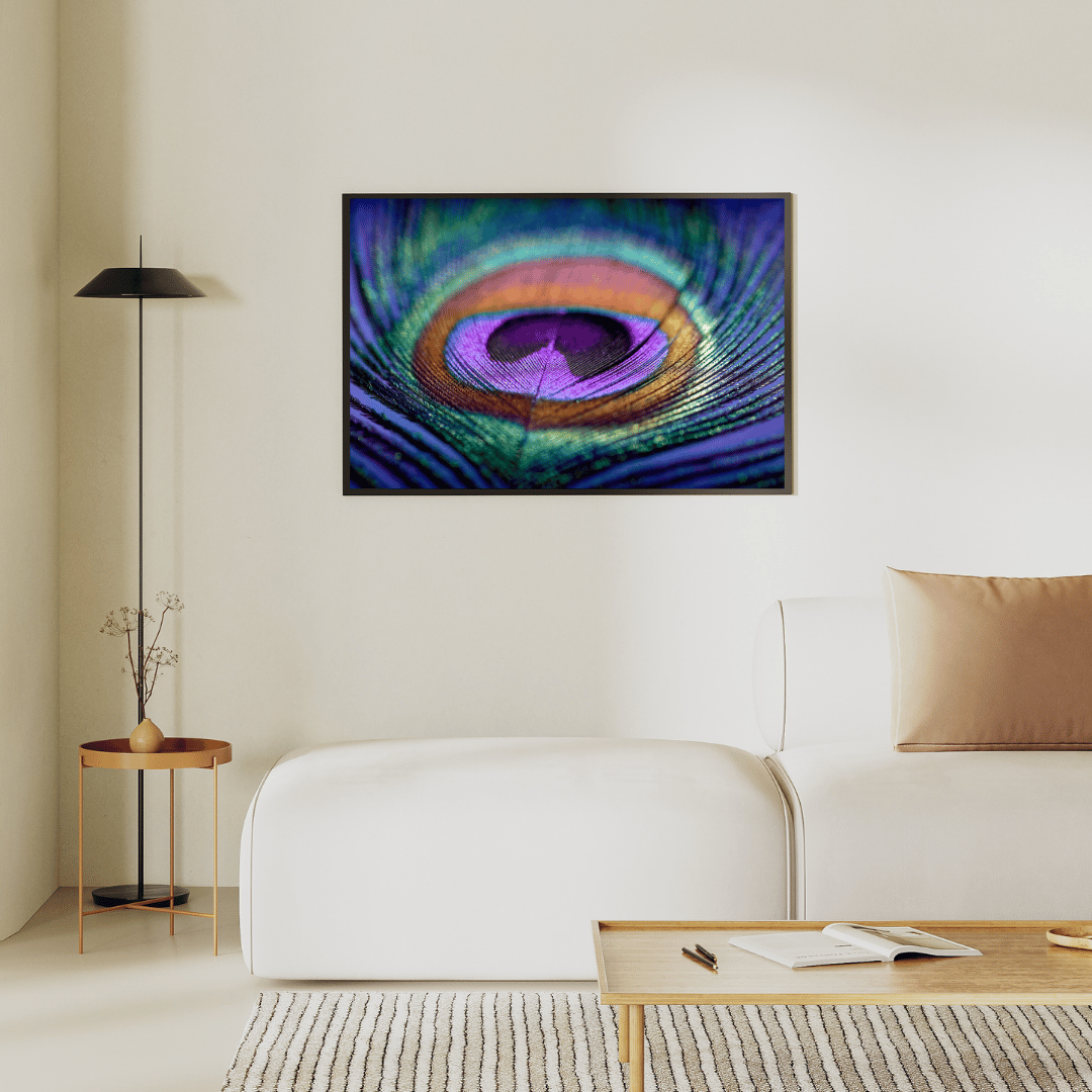 Mystic Eye: Peacock Feather Macro HD Acrylic Photo Print