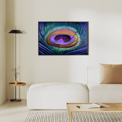 Mystic Eye: Peacock Feather Macro HD Acrylic Photo Print