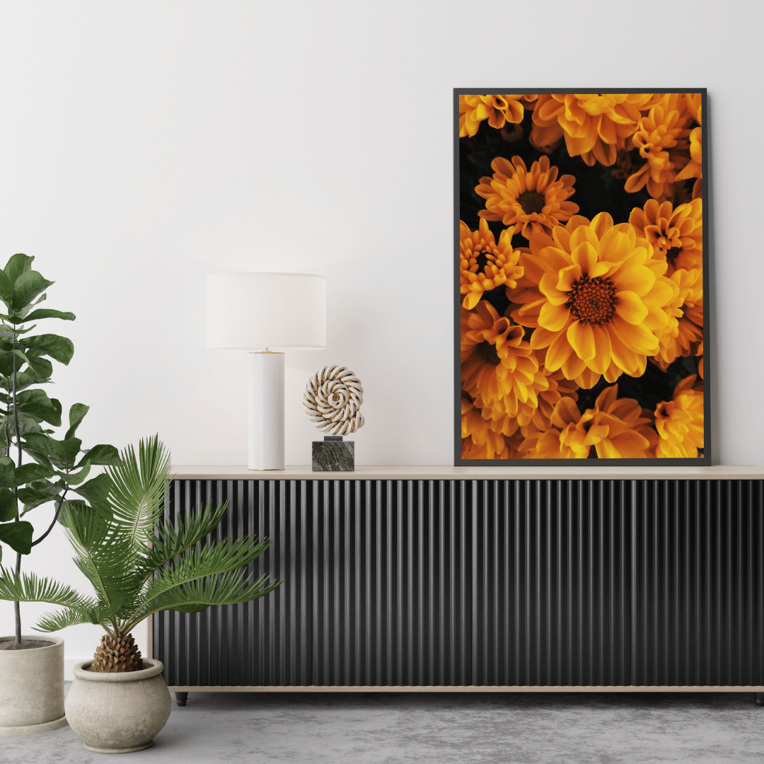 Golden Marigold Radiance HD Acrylic Photo Print