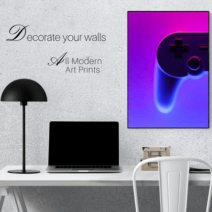 Pixel Pulse: Retro Glow Controller Acrylic Print