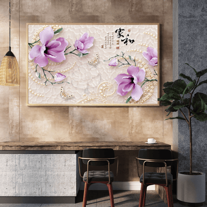 Blossoms of Harmony 3D Floral Wall Art HD Acrylic Photo Print