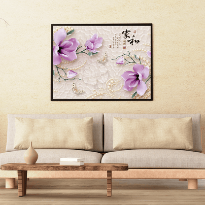 Blossoms of Harmony 3D Floral Wall Art HD Acrylic Photo Print