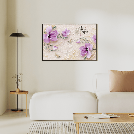 Blossoms of Harmony 3D Floral Wall Art HD Acrylic Photo Print