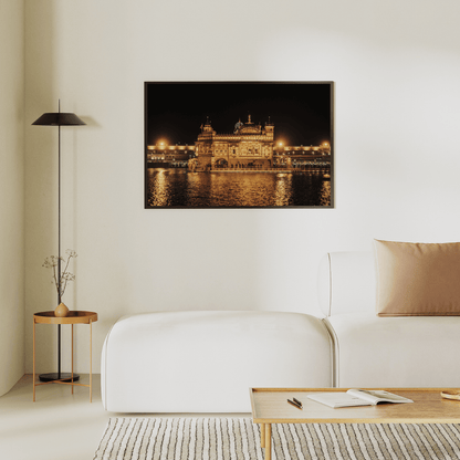 Golden Temple at Night HD Acrylic Photo Print